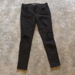 AEO Black Ripped Jeans Super Stretch